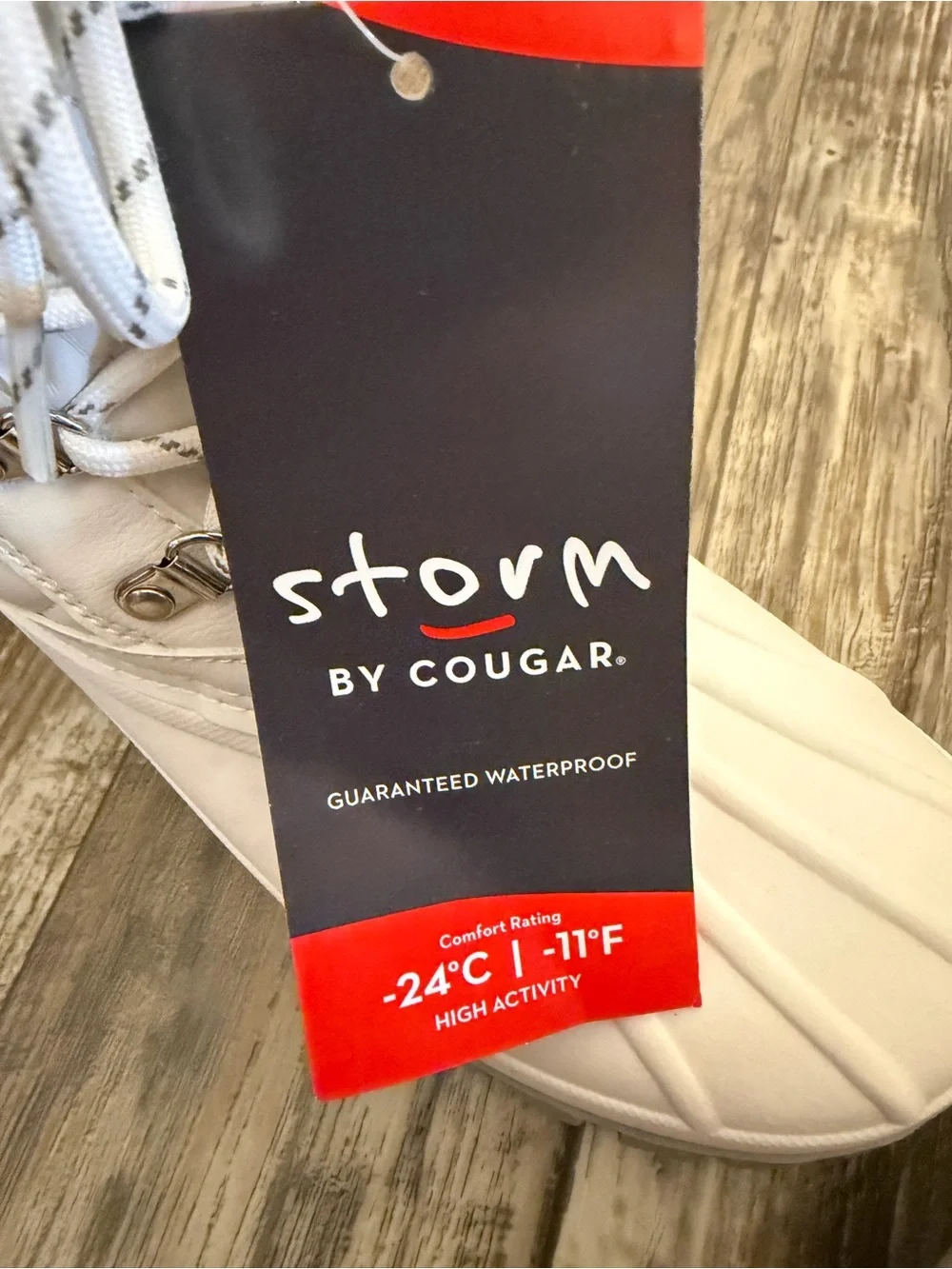 Storm by Cougar White Women's Insulated Winter Lace-Up Boots Size 10 Wide